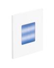 BALIZ 2 - Encastré Mur carré, fixe, blanc, LED intég. 0,92W bleu
