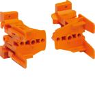 2 supports plastique orange rail DIN complémentaire