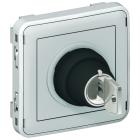 Interrupteur à clé Ronis n 455 2 posit  Plexo composable IP55 3A 250V-gris