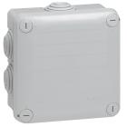 Boîte de dérivation carrée Plexo dimensions 105x105x55mm-gris RAL7035
