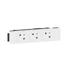 Prise 3x2P+T Surface Mosaic Soluclip goulotte clippage direct 6 modul-blanc