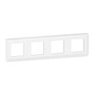 Plaque de finition horizontale Mosaic po pour 4x2 modules blanc