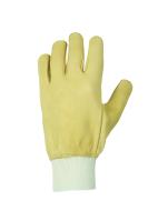 Paire de gants cuir de bovin, hydrofuge, protège poignet, taille 9
