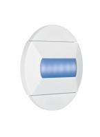 BALIZ - Encastré Mur rond, fixe, blanc, LED intég. 0,46W bleu