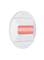 BALIZ - Encastré Mur rond, fixe, blanc, LED intég. 0,46W rouge