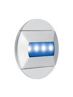 BALIZ - Encastré Mur rond, fixe, gris, LED intég. 0,46W bleu