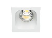 IVARO - Downlight carré fixe blanc, IP44, LED intég. 65  34W 4000K 3500lm