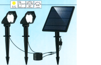 projecteur solaire 10w detection 1000lm panneau deporte