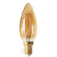 Flamme Lisse C35 Filament LED 5W E14 2200k 420lm Dim. Ambre
