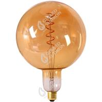 Big bulb LED Filament Spiral Globe G200 Torsade Dim 6W E27 300lm 2000k swit