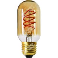 Tube T45 LED Filament Spiral 4W E27 2000k 200Lm Dim. Ambr