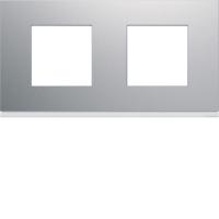 Plaque de finition Gallery 2 poste Titane entraxe 71 mm