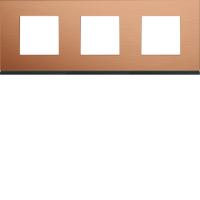 Plaque de finition Gallery 3 postes horizontale Copper alu entraxe 71 mm