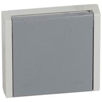 Prise de courant 3P+T 20A pour boite Ø67 Ø67mm Plexo complet IP44 encastré-gris
