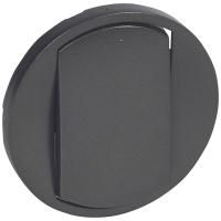 Enjoliveur large Céliane interrupteur, v va-et-vient ou poussoir Soft-graphite