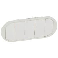 Enjoliveur large Céliane interrupteur/va Interrup/va-et-vient/poussoir 5 commande