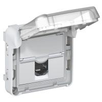 Prise RJ45 étanche catégorie5e FTP Plexo Plexo composable IP55 gris
