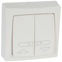 Poussoir pour volets roulants Appareilla Appareillage saillie complet - blanc