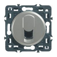 Prise RJ45 multimédia catégorie 6 FTP Cé Céliane - titane avec support