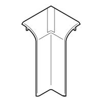 Angle INT. variable +ou-10  pour plinthe Keva 80mmx20mm-PVC Blanc Artic