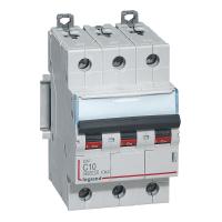 Disjoncteur DX³ 6000 -vis/vis-3P- 400V~- 400V~-10A-10kA-courbeC-peigne HX³ trad 4