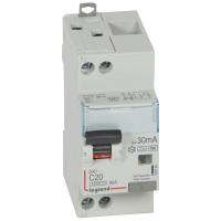 Disjoncteur diff DX³ 4500 -vis/vis- U+N 230V~ 20A- typeF-30mA -courbe C-2M