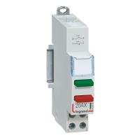 Poussoir modulaire double fonction conta contact 1NO+1NF sans voyant - 1 module