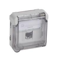 Prise RJ45 étanche catégorie 6A STP Plex Plexo composable IP55 gris