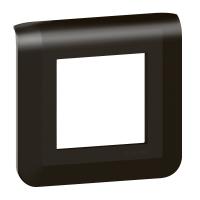 Plaque de finition Mosaic pour 2 modules modules noir mat