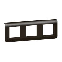 Plaque de finition horizontale Mosaic po pour 3x2 modules noir mat