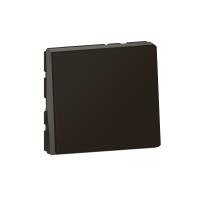 Interrupteur ou va-et-vient 10AX 250V~ M Mosaic Easy-Led 2 modules - noir mat