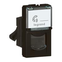 Prise RJ45 catégorie 6 FTP Mosaic 1 modu module - noir mat