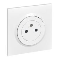 Prise de courant 2P+T Surface dooxie 16A 16A + plaq carrée blanche et griffes