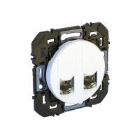 Double prise RJ45 catégorie 6 STP dooxie finition blanc