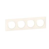 Plaque carrée dooxie 4 postes finition B Blanc