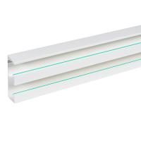 Goulotte Logix 45-160x50-2 compartiments-Livré ss couvercle-PVC Bla