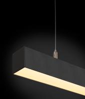 Q-LINE®, suspension intérieure, simple, noir, LED, 47W, 3000K, variable Dali