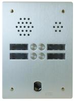 Plaque d'interphonie audio Aluminium 2r 4bp 2VOICE complete